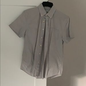 Grey short sleeve button down